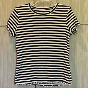 Thereabouts Brand Black & White Stripe Shirt Size Juniors 2XL/20.5P Ladies XS S